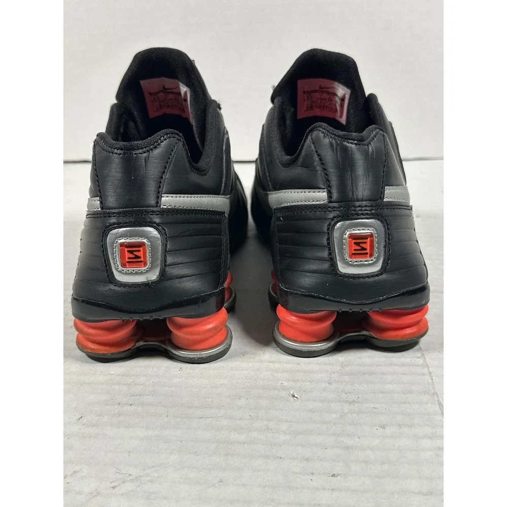 Nike Shox Junior Black Metallic Silver Red Running Shoes 454339-016 Womens 9.5